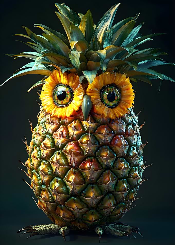 Pineapple Owl Portrait