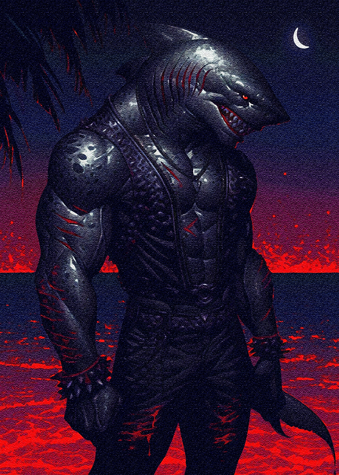 Shark Man Illustration
