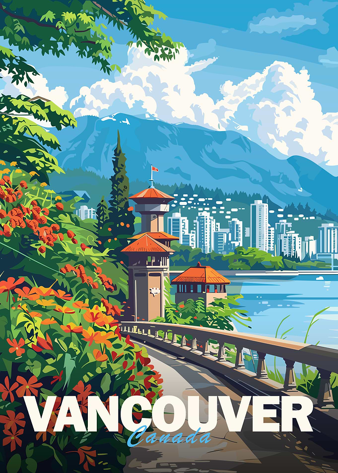 Vancouver Cityscape Poster