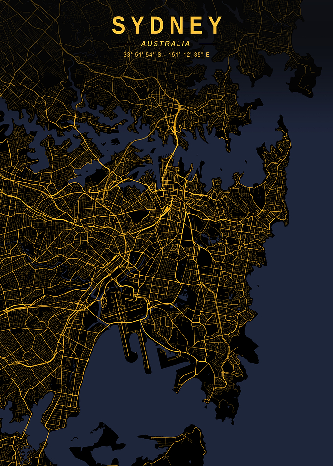 Sydney Golden City Map