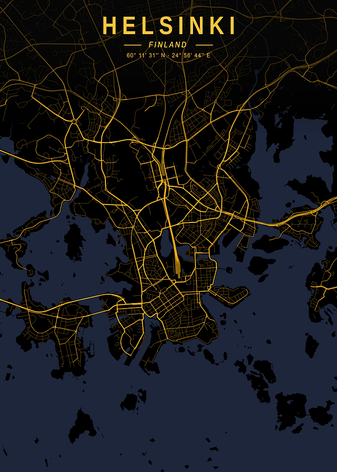 Helsinki Golden City Map