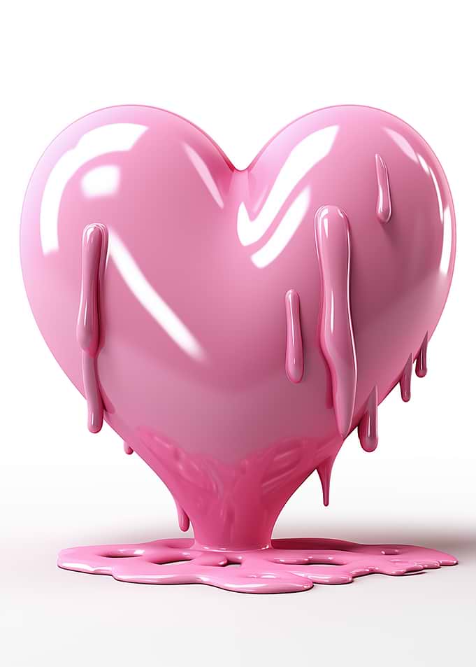 Melting Pink Heart