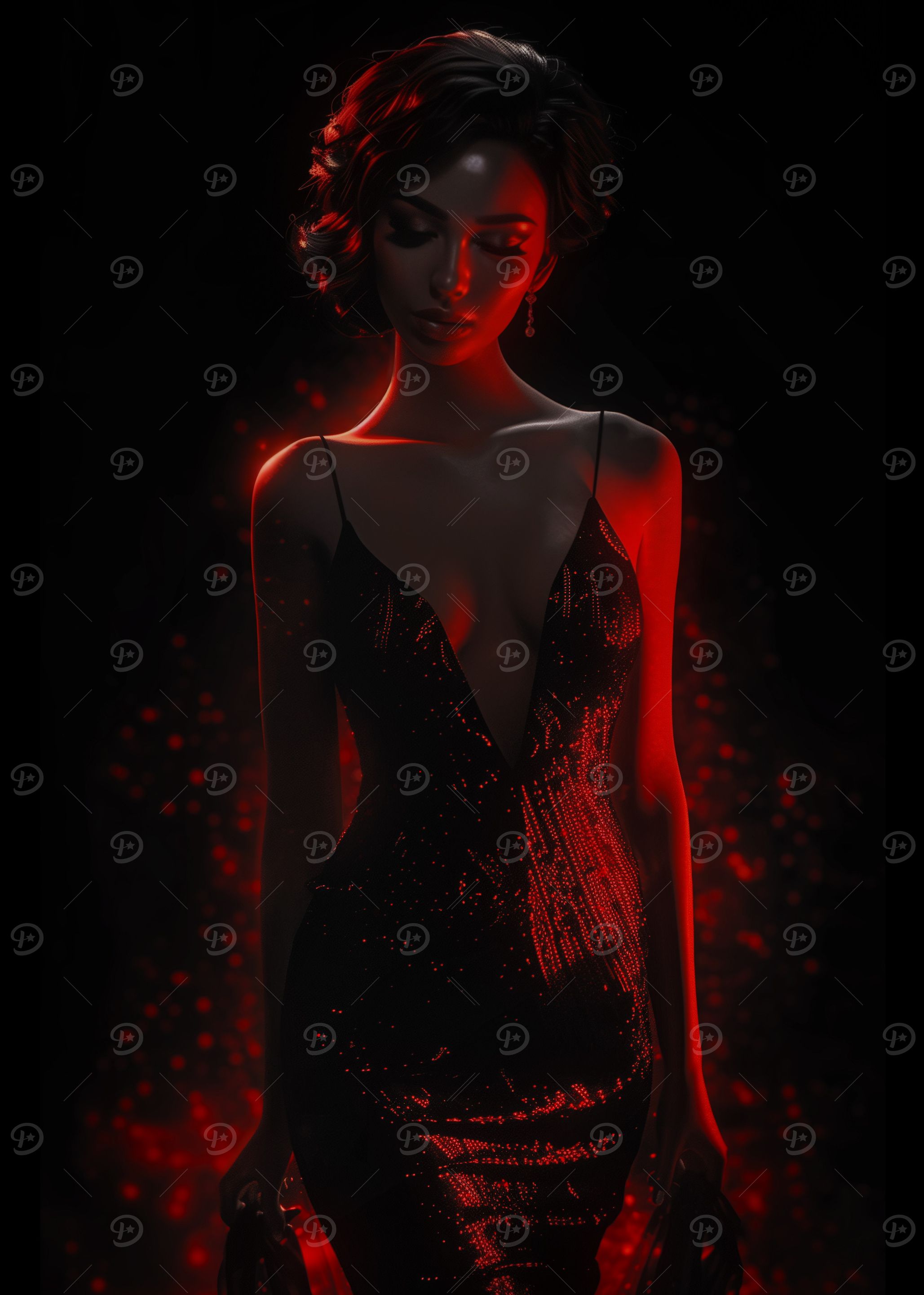 Woman in Red Light