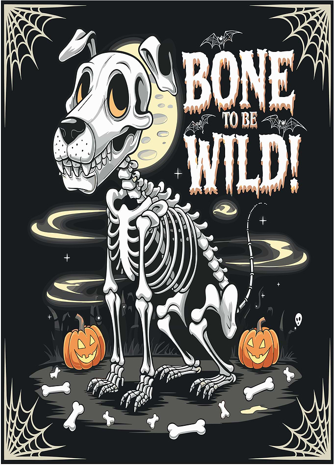 Skeleton Dog Halloween