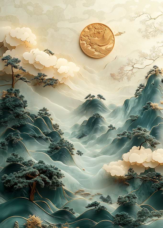 Japanese Mountain Landscape