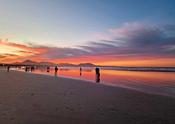 Famara Sunset Beach Scene