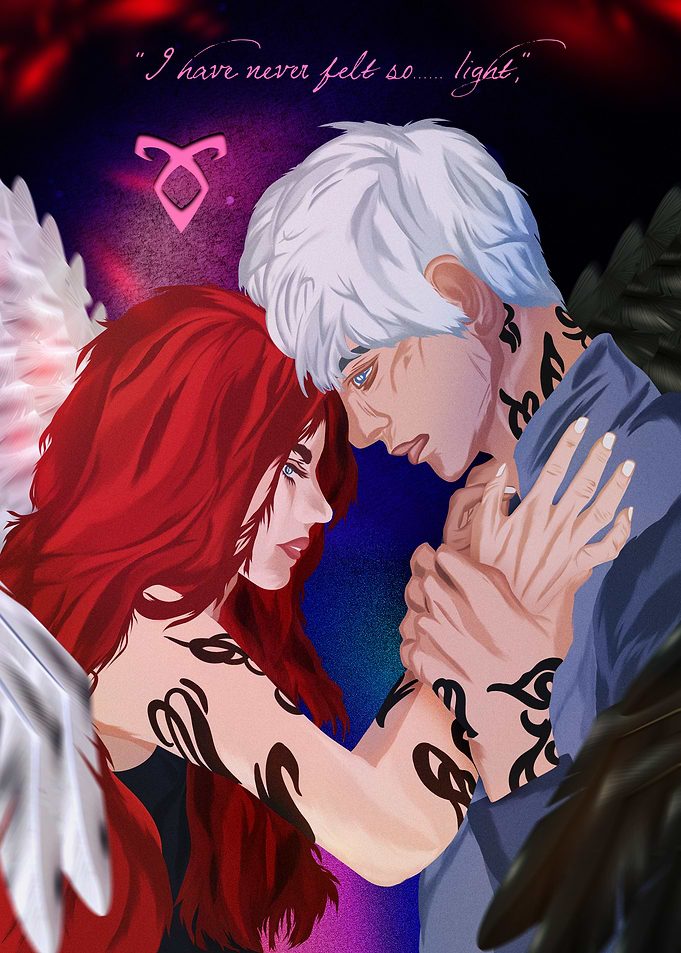 Angel and Demon Embrace