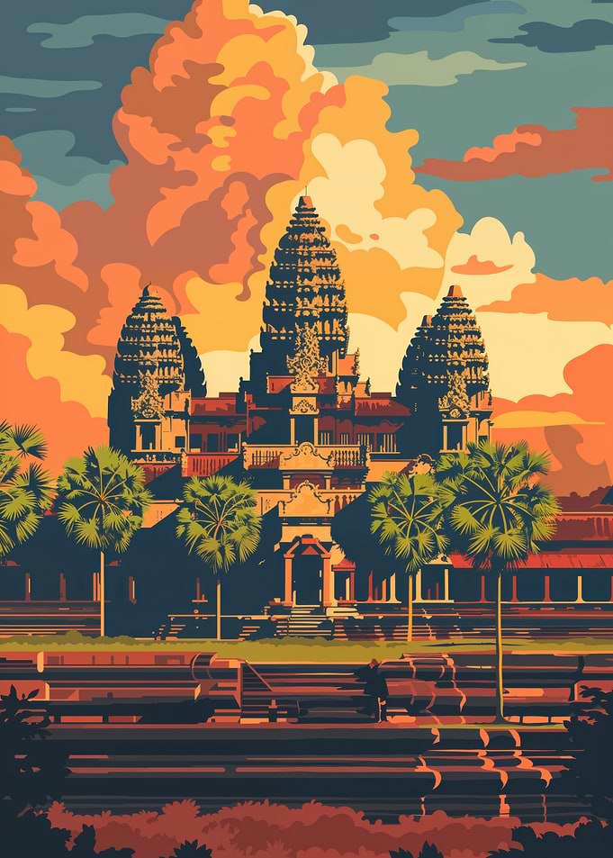 Angkor Wat Temple Sunset
