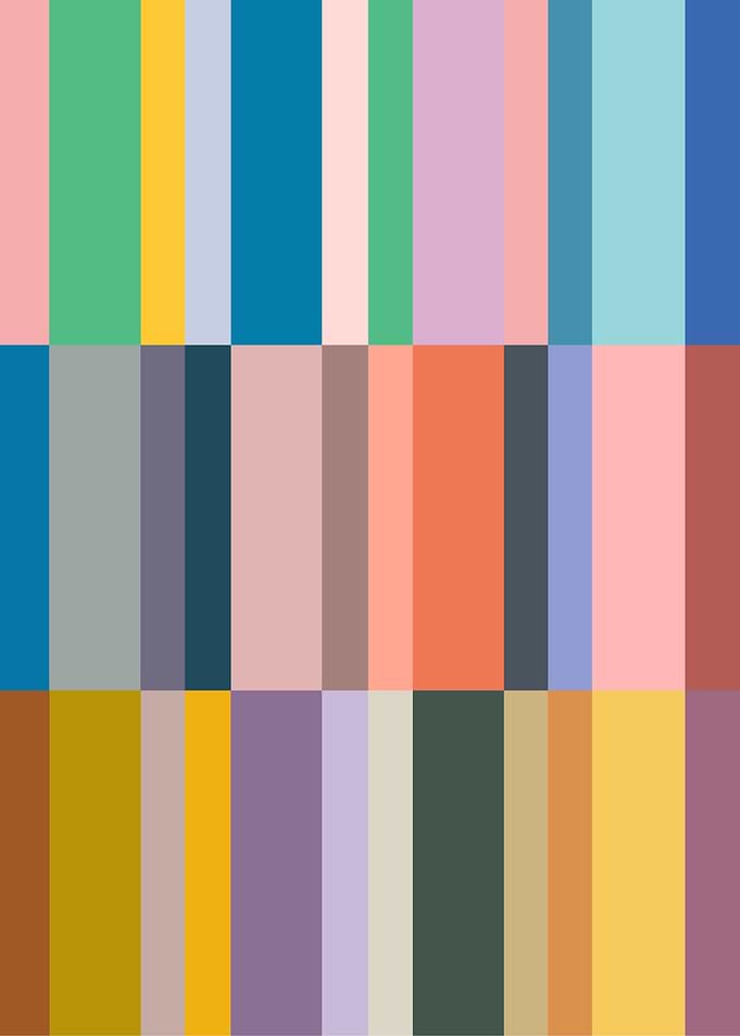 Colorful Striped Grid – Retro Maximalist Abstract Pattern Art