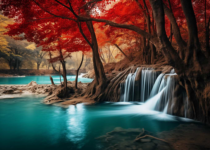 Waterfall in Red Forest