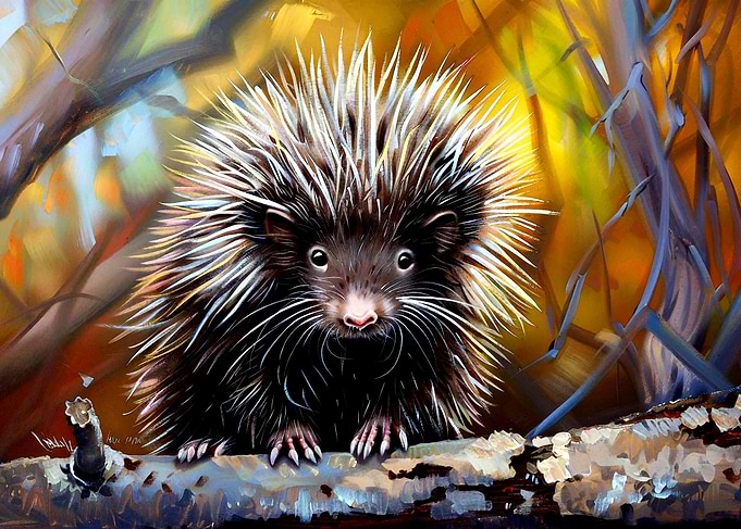 Porcupine Painting