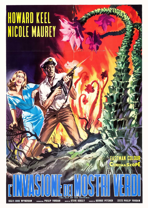 Day Of The Triffids Movie Poster — vintage film art printed on metal