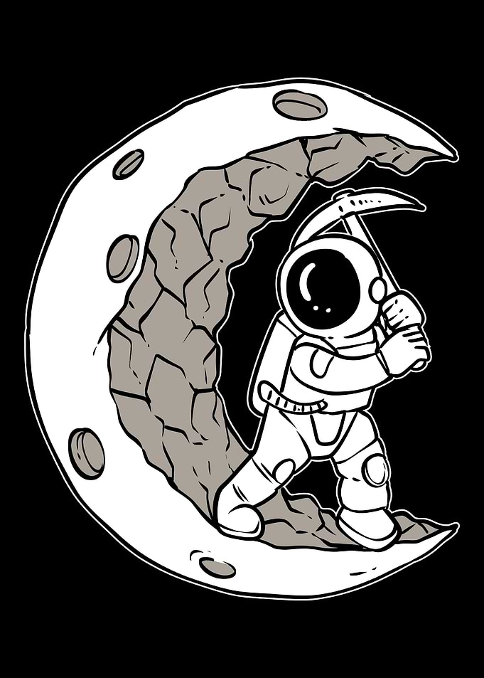 Moon Digger Astronaut Gift