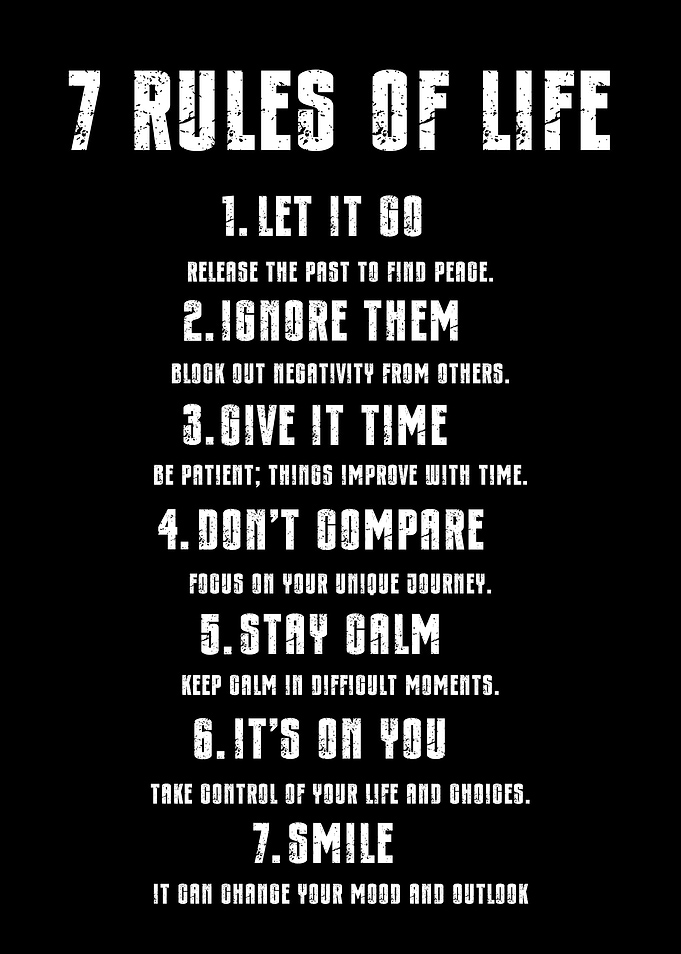 7 Rules of Life Poster