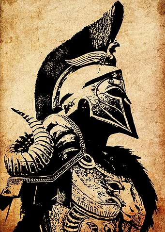 Spartan Warrior Illustration