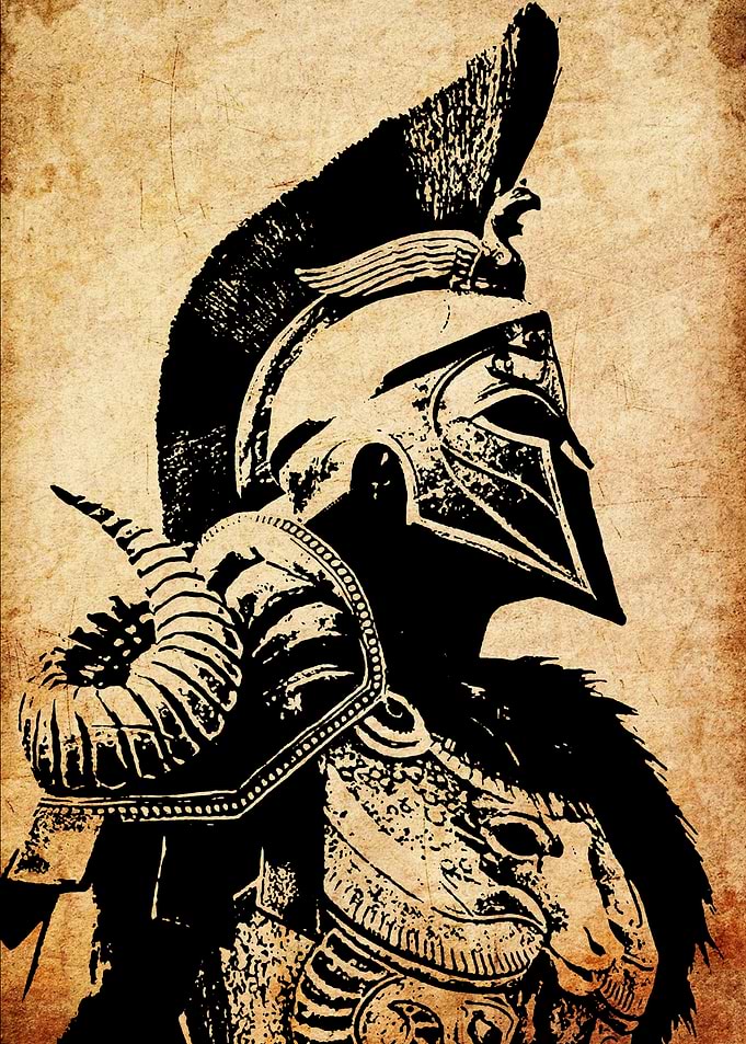 Spartan Warrior Illustration