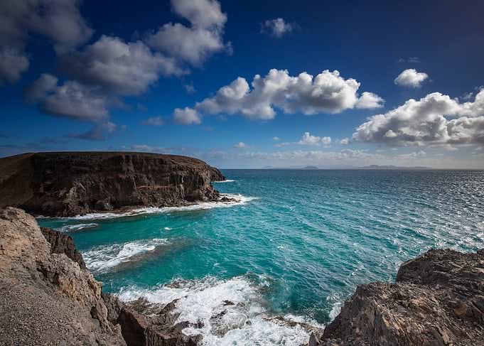 Ocean Coastline with Cliffs