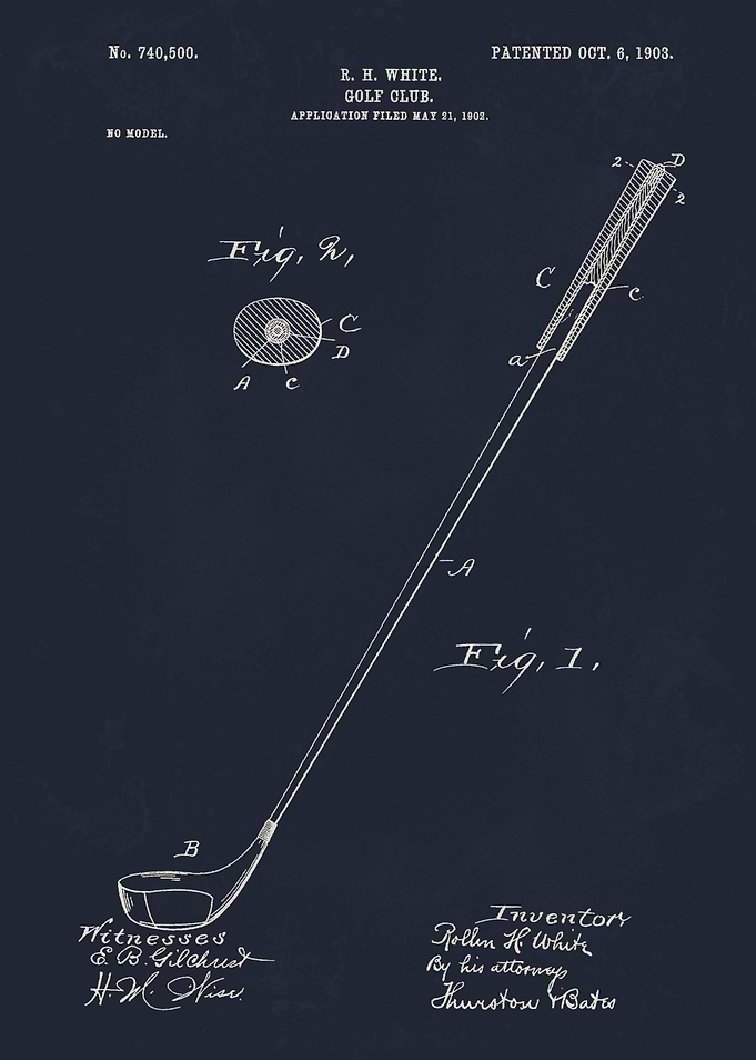 Golf Club Patent Illustration