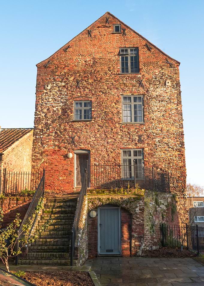 Brick Building with Steps