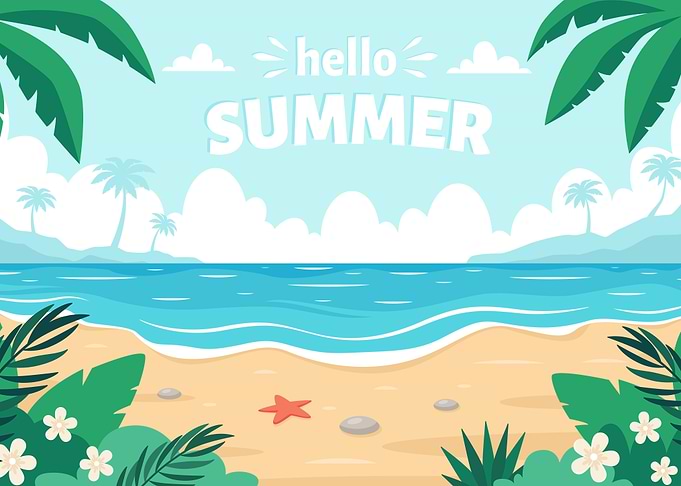 Summer Beach Scene