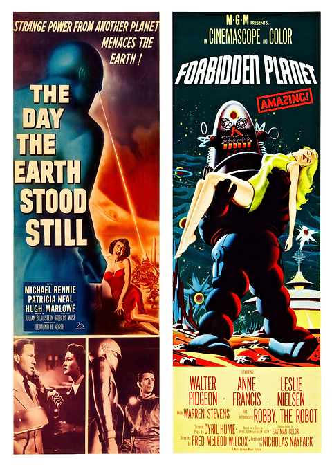 Space Invaders — classic movie poster on metal