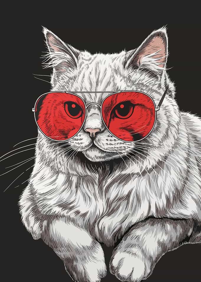 Cool Cat in Sunglasses