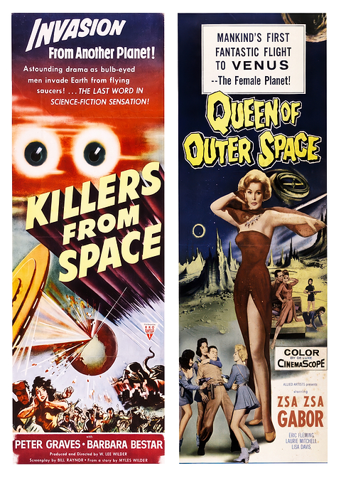 Cosmic Confrontation — classic movie poster on metal
