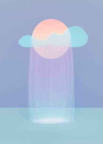 Abstract Pastel Sun