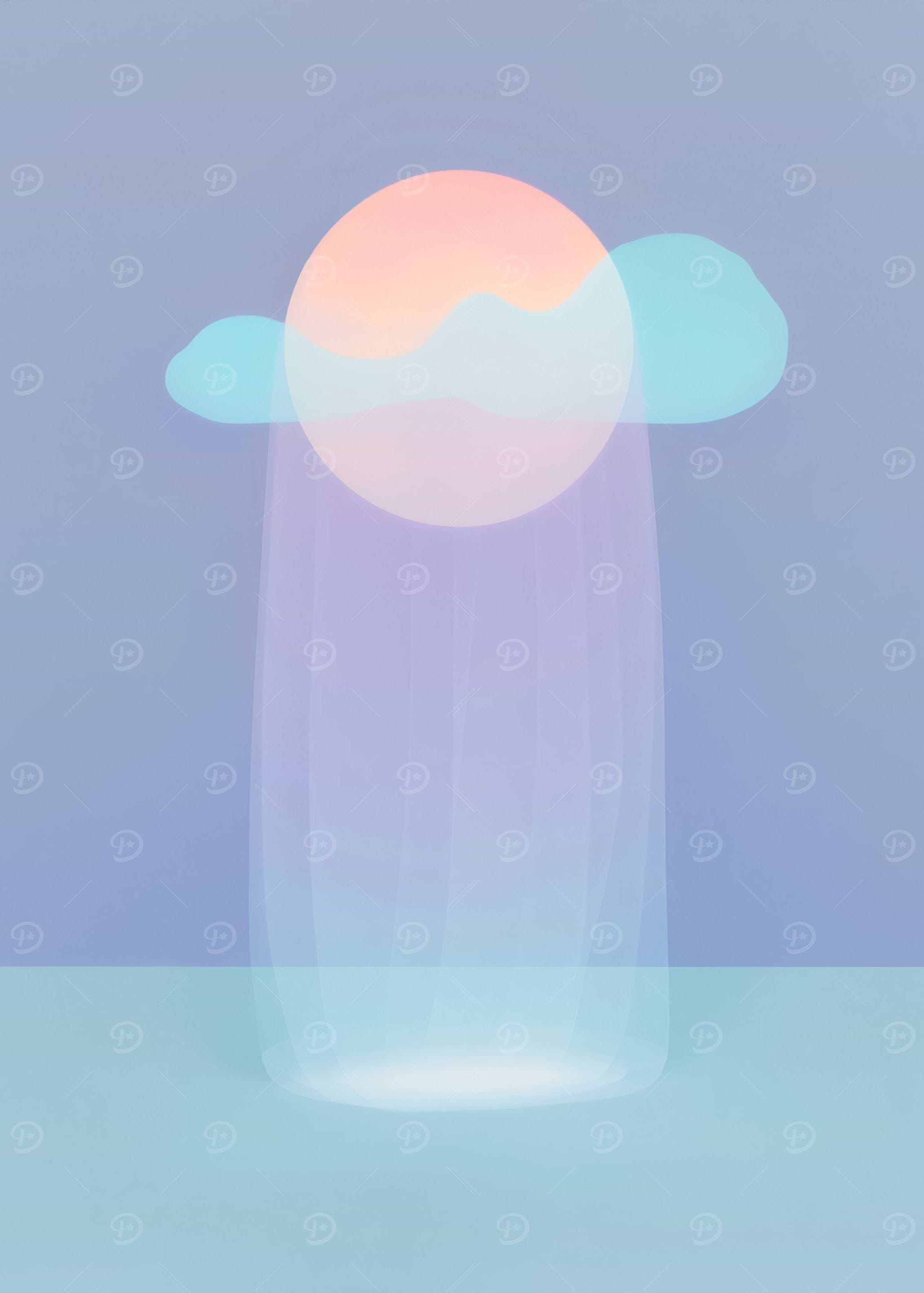 Abstract Pastel Sun