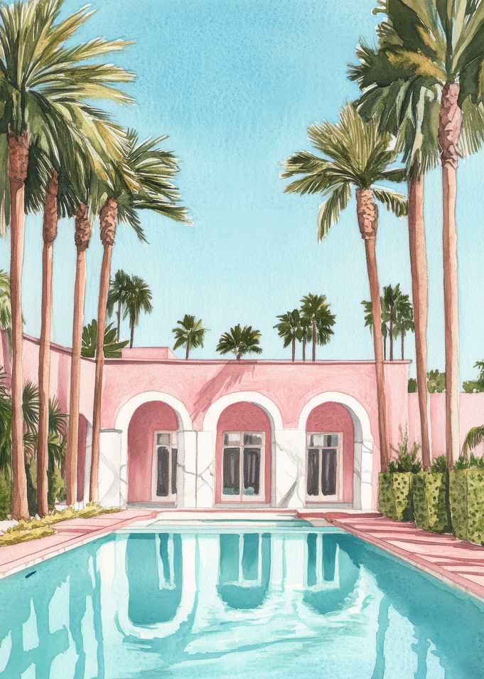 Pink Villa Poolside
