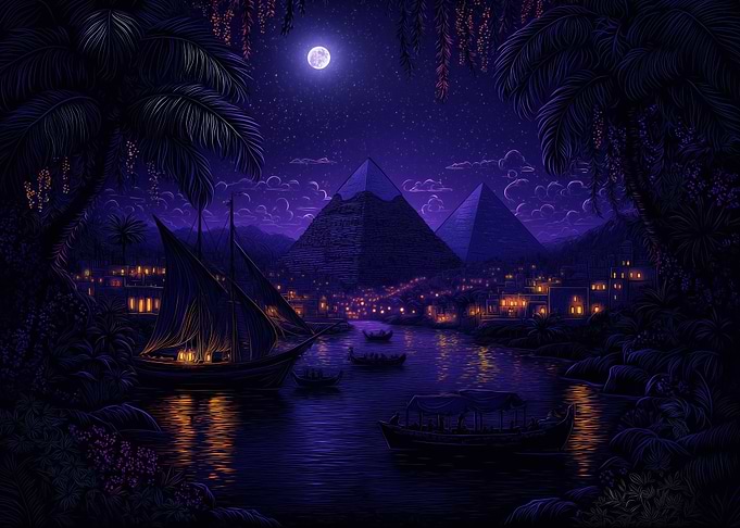Nighttime Pyramids