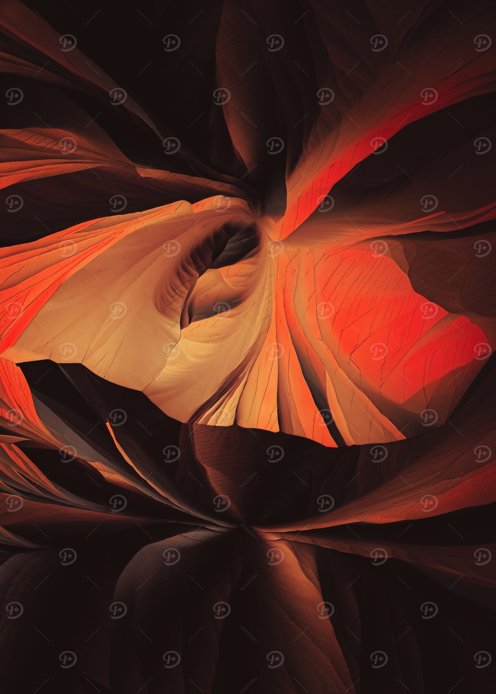 Orange and Black crystals pattern