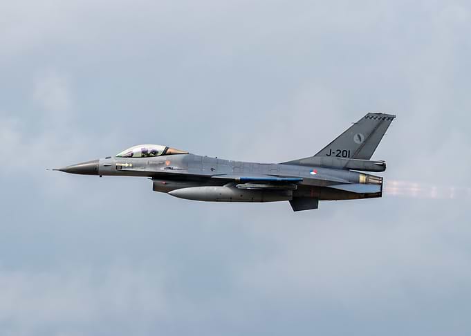 F-16 Fighter Jet in Flight