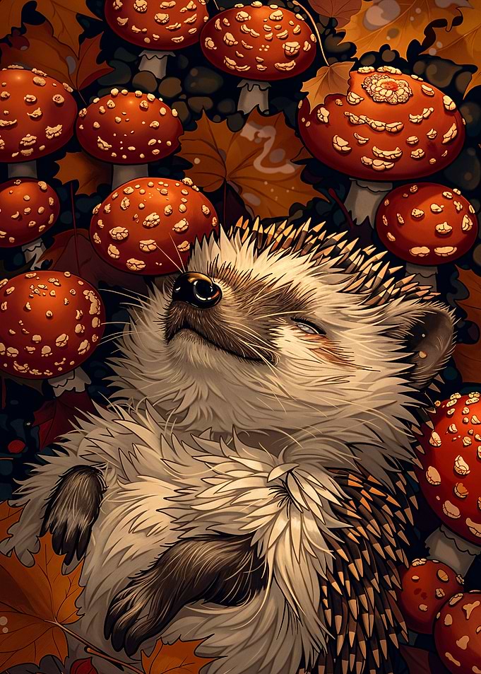 Hedgehog in Autumn