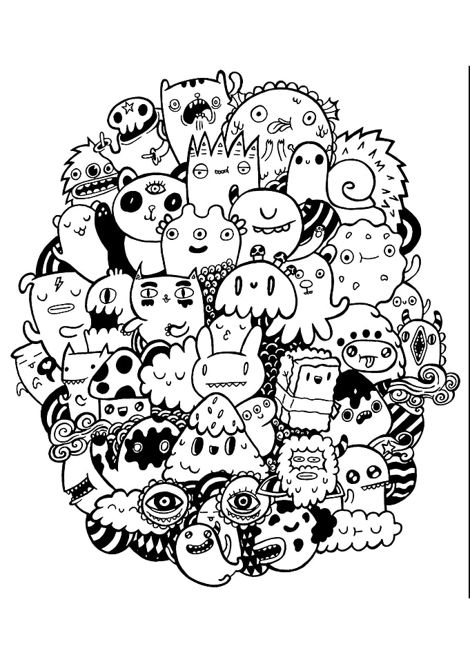 Cute Monster Doodle
