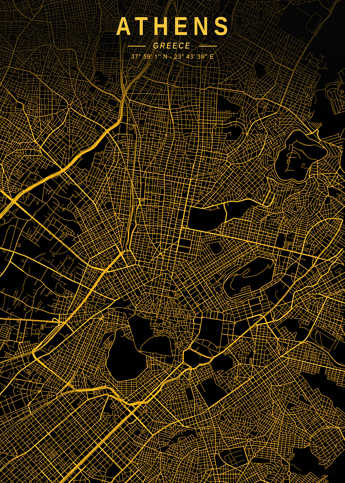 Athens Golden City Map