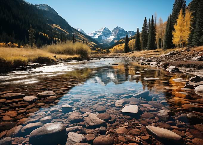 Mountain River Reflection