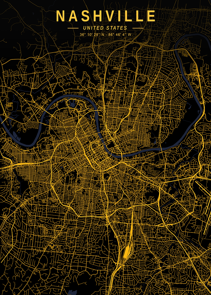 Nashville Golden City Map