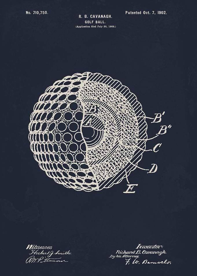 Golf Ball Patent Illustration