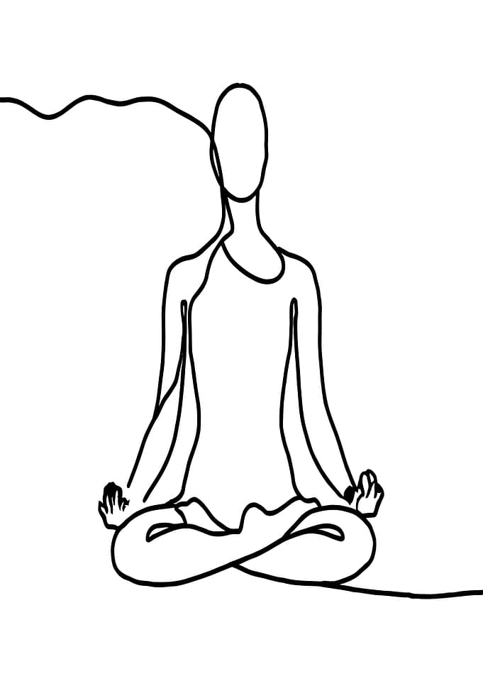 One Line Yoga Art