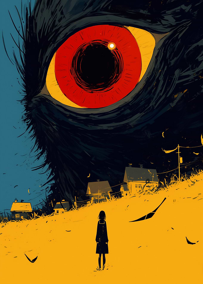 Giant Eye Over Town