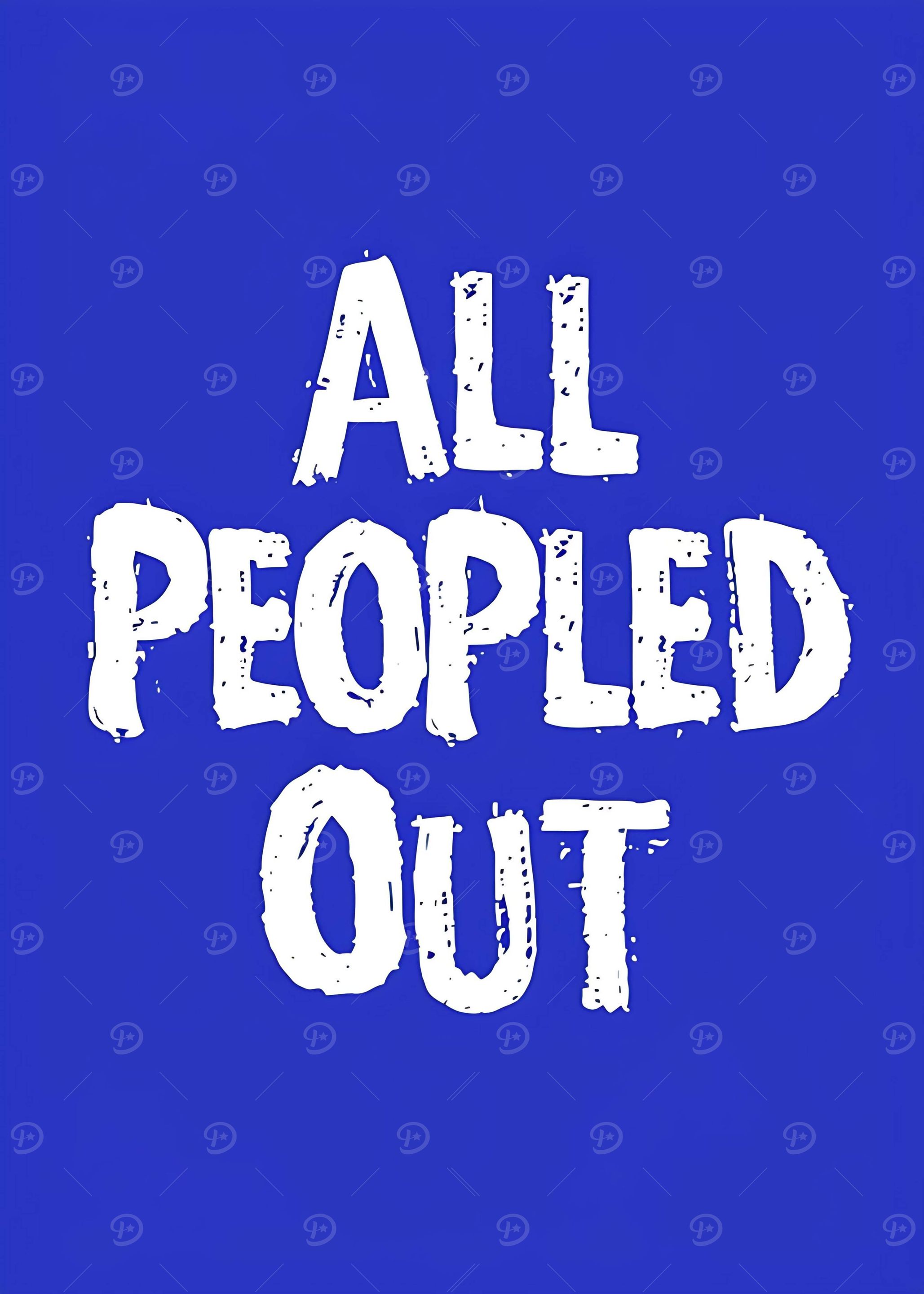 All People Out Text Art