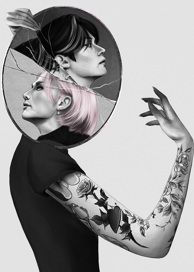 Broken Mirror Portrait
