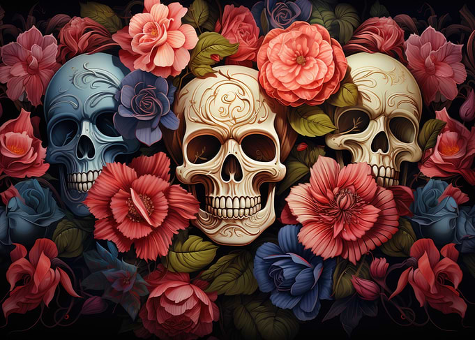 Sugar Skulls & Flowers