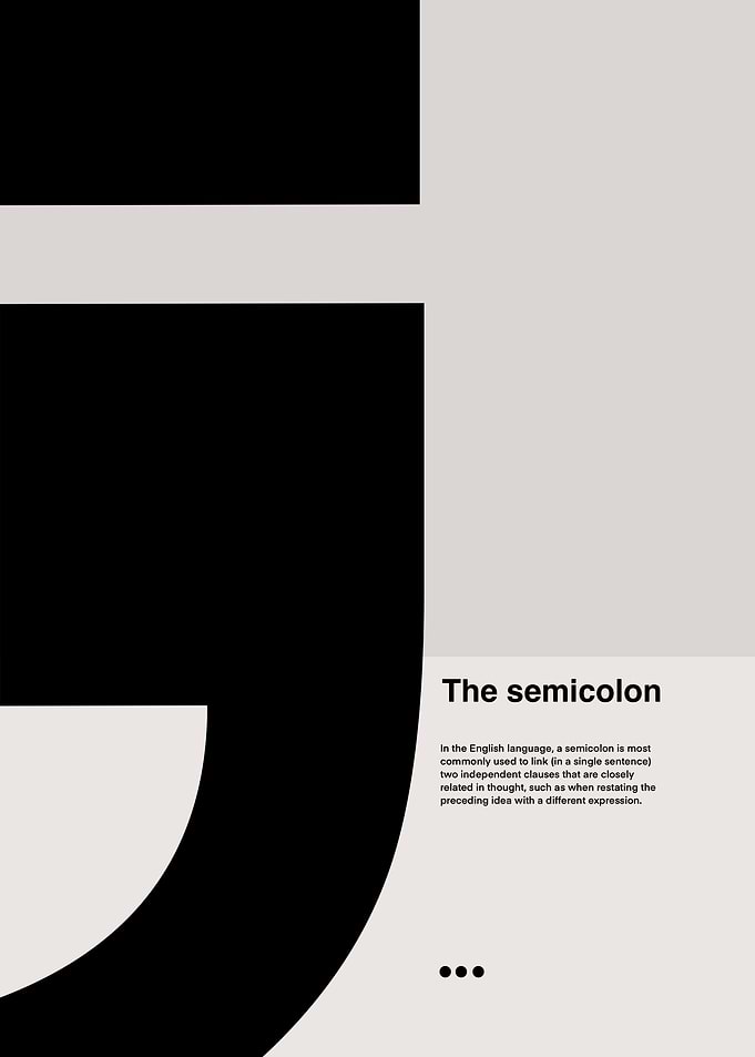 Semicolon Typography Poster
