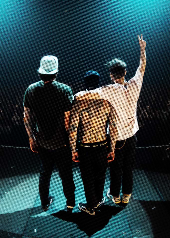 Blink 182 on stage