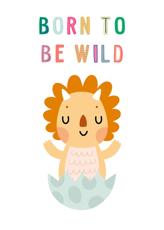 Dinosaur Baby Print