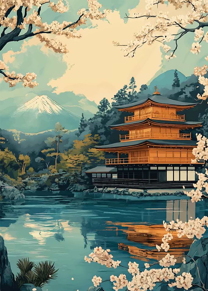 Golden Pavilion & Mt. Fuji