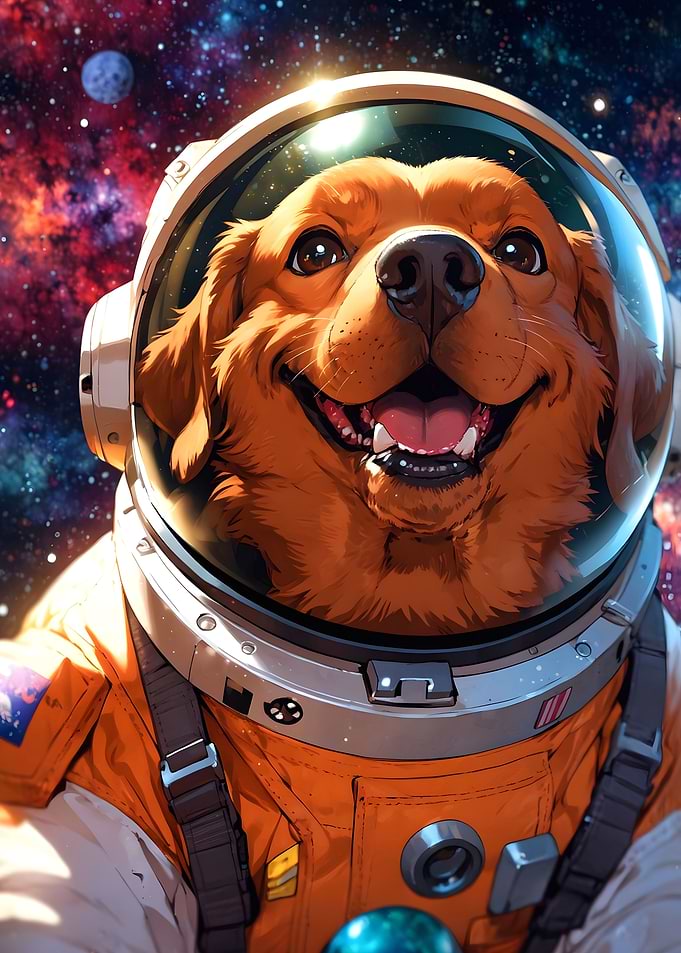 Space Dog Astronaut