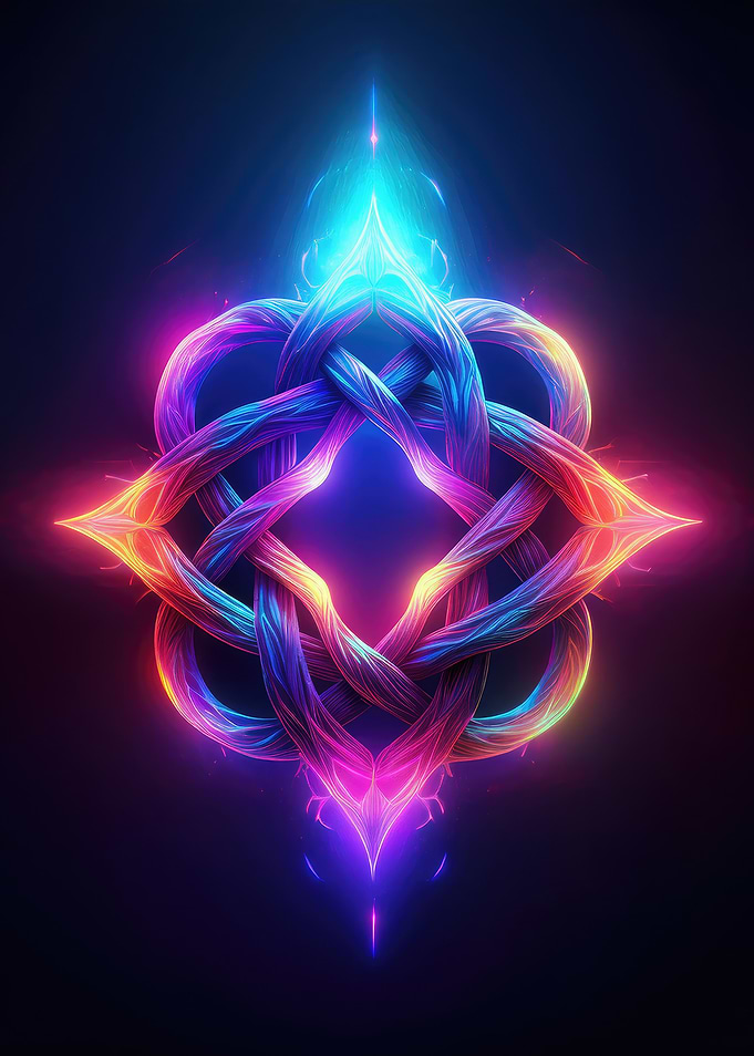 Abstract Neon Knot